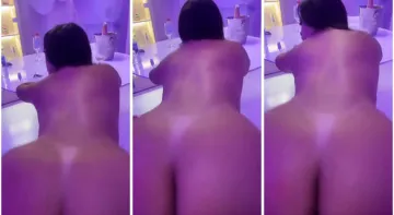Porno caseiro: Cirlene Trento de quatro na mesa